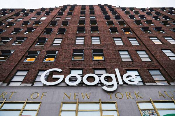 The Google office building in New York City, on Nov. 17, 2021. (Andrew Kelly/Reuters)