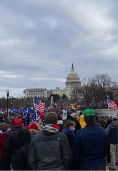 Protestors of election fraud demonstrate near the US Capitol building on Jan. 6, 2021. (Courtesy of Adam Molon)