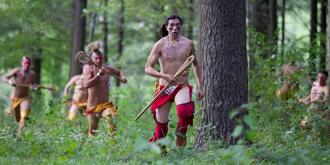 A flashback in history to the Native American origins of lacrosse, the "Medicine Game," in the sports-drama "Crooked Arrows." (Kent Eanes/Peck Entertainment/20th Century Fox Home Entertainment Freestyle Releasing)