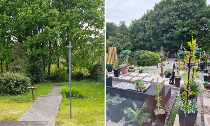 Thrifty Mom Saves $8,000 Transforming a Bland Garden Into a Beautiful Haven All by Herself