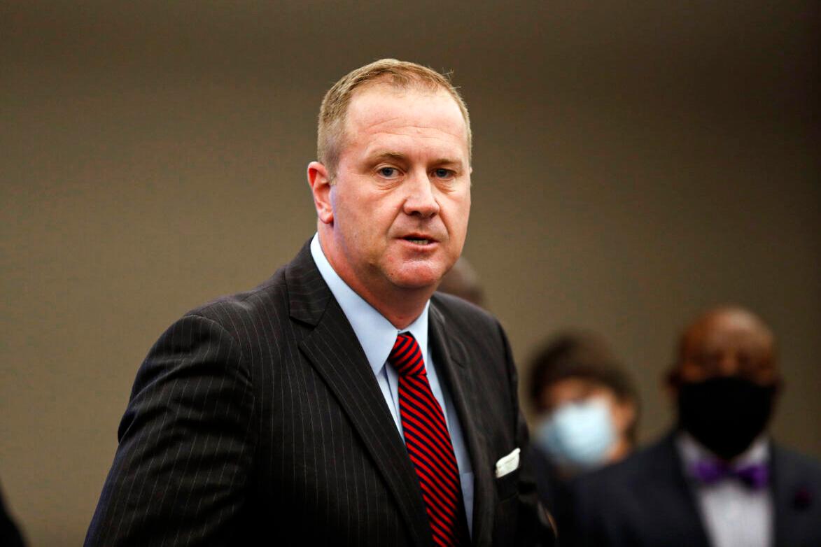 At the time the Missouri attorney general, Eric Schmitt speaks during a news conference in St. Louis, Mo., on Aug. 6, 2020. (Jeff Roberson/AP Photo)