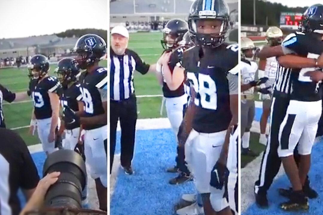 VIDEO: Teen Football Player Thinks It’s Just a Normal Coin Toss—Until He Sees Army Dad Dressed as Ref