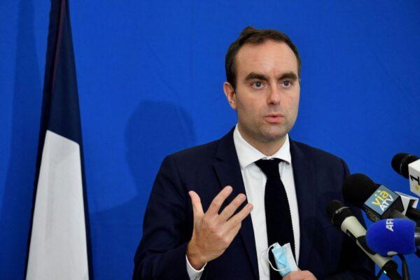 French Overseas Minister Sebastien Lecornu speaks as he attends a press conference during his official visit in Fort-de-France on the French Caribbean island of Martinique, on Nov. 30, 2021. (Alain Jocard/AFP via Getty Images)