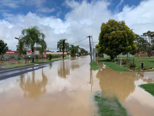 A Queensland town is inundated amid flooding, obtained on Dec. 2, 2021. (Supplied by Queensland Fire and Emergency Services)