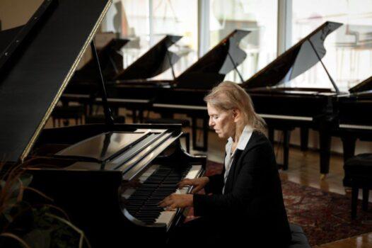 Sara Faust, founder of Faust Harrison Pianos. (American Essence)