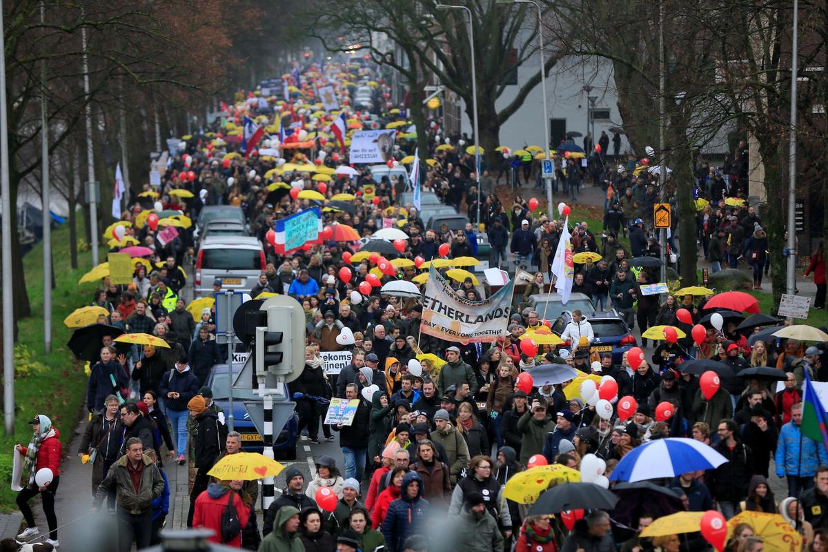Thousands Protest Over Dutch Coronavirus Restrictions