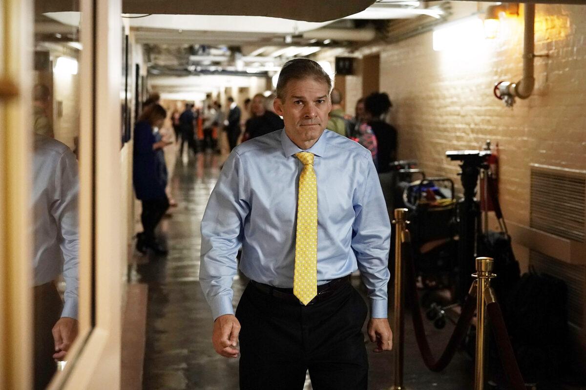 U.S. Rep. Jim Jordan arrives for a Republican conference meeting on Capitol Hill in Washington on Jun. 7, 2018. (Alex Wong/Getty Images)
