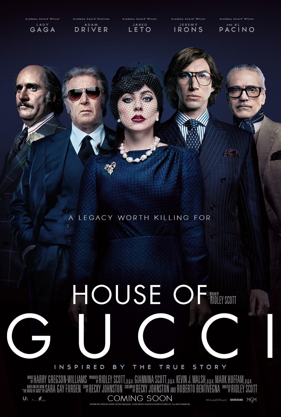 Movie poster for Ridley Scott's "House of Gucci." (United Artists Releasing/Universal Pictures)