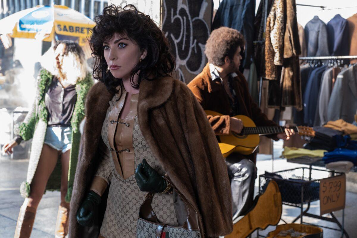 Patrizia Reggiani (Lady Gaga), in Ridley Scott's "House of Gucci." (United Artists Releasing/Universal Pictures)