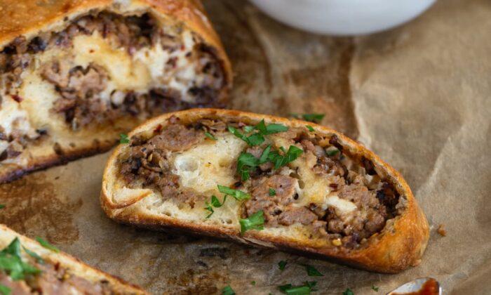 This Pizza-Inspired Sausage Bread Is Stuffed With Cheesy Goodness