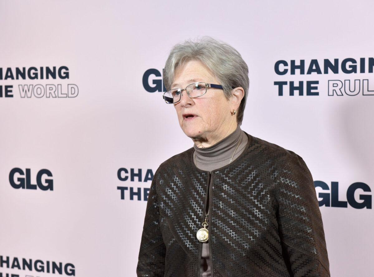 EO of the Partnership for New York City Kathy Wylde speaks at an event in New York City on Oct. 24, 2019. (Eugene Gologursky/Getty Images for GLG)