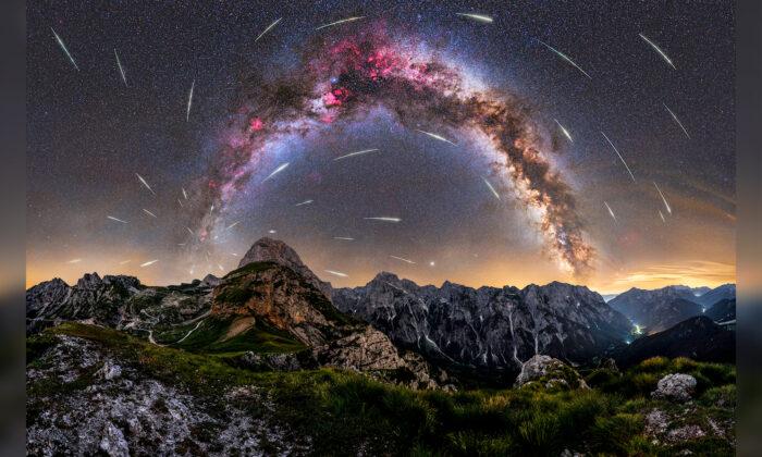 Photographer Captures Peak of a Meteor Shower as Sparks Are Seen Shooting Across the Sky