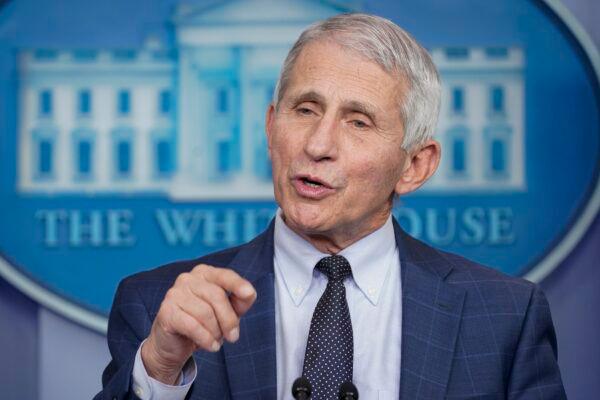 Dr. Anthony Fauci, director of the National Institute of Allergy and Infectious Diseases, speaks during a briefing in Washington on Dec. 1, 2021. (Susan Walsh/AP Photo)