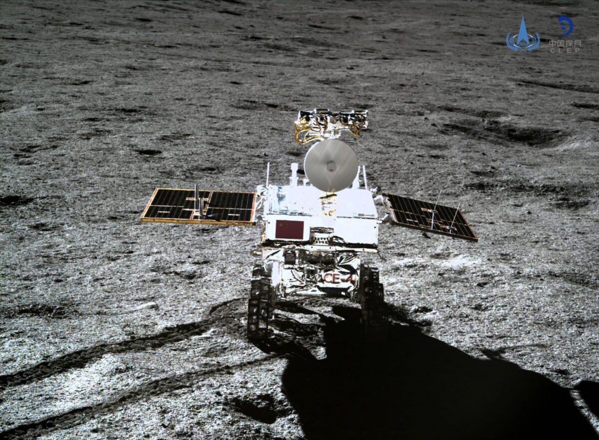 This picture released on Jan. 11, 2019, by the China National Space Administration (CNSA) via CNS shows the Yutu-2 moon rover, taken by the Chang'e-4 lunar probe on the far side of the moon. (China National Space Administrat/AFP via Getty Images)
