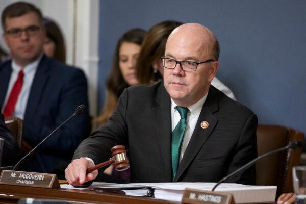 Jim McGovern (D-Mass.) at a hearing in Washington, on Dec. 17, 2019. (Samuel Corum/Getty Images)