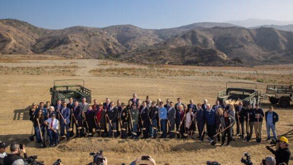 A groundbreaking ceremony takes place at the proposed Orange County Veterans Cemetery site in Anaheim, Calif., on Dec. 8, 2021. (Courtesy of Rachel Lurya)