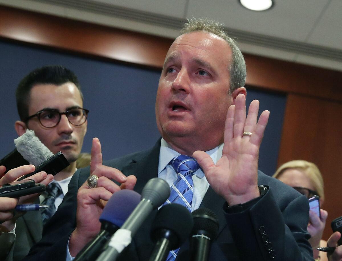 Rep. Jeff Duncan (R-S.C.) speaks to reporters in Washington in a file photograph. (Mark Wilson/Getty Images)