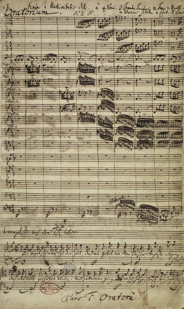 First page of the first part of the "Christmas Oratorio." (Public Domain)