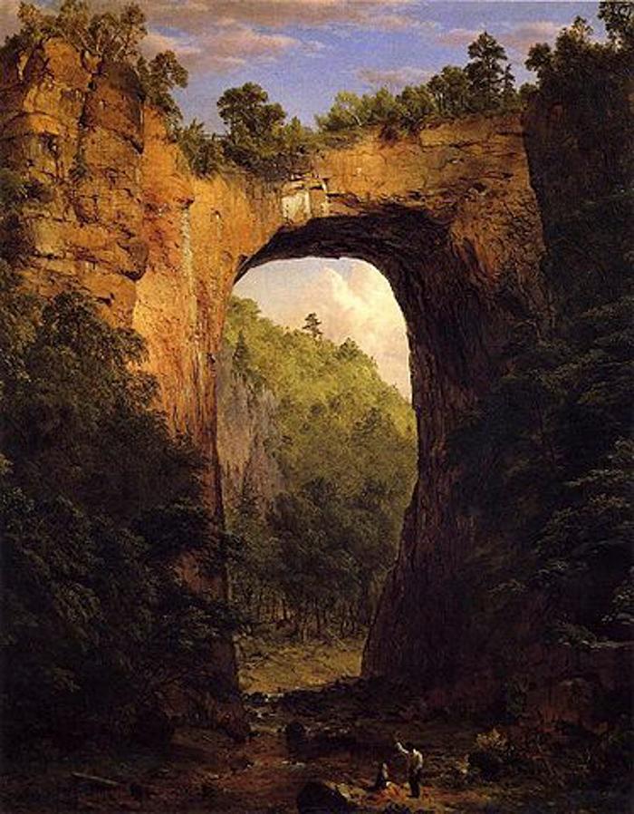 Painting “Natural Bridge” by Frederic Edwin Church,1852. (Public Domain)