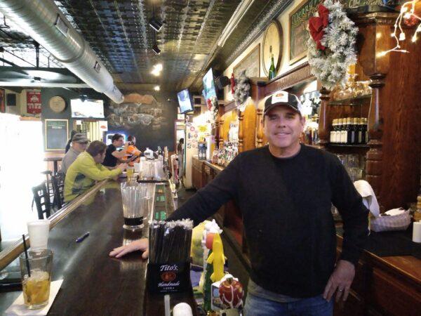 John Granzier, owner of Merry Arts Pub and Grill, the oldest bar in Lakewood, Ohio, said on Dec. 10 that he'd be glad to place a sports betting kiosk in his suburban Cleveland establishment. Ohio's legislature passed House Bill 29 and Gov. Mike DeWine next will review it. The state could make betting licenses available to eligible businesses as early as April, 2022. (Photo by Michael Sakal/Epoch Times).