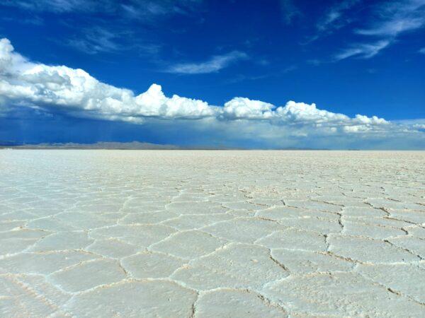 Bolivian salt flat near China's Xinjiang TBEA Group's mining operation on Oct. 26, 2021. (Cesar Calani/The Epoch Times)