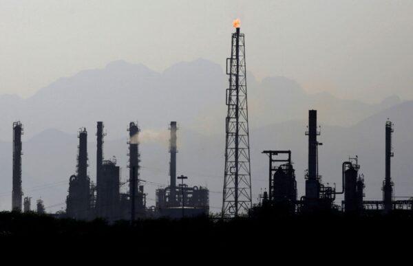 A general view shows Mexican state oil firm Pemex's Cadereyta refinery, in Cadereyta, on the outskirts of Monterrey, Mexico, on April 20, 2020. (Daniel Becerril/Reuters)