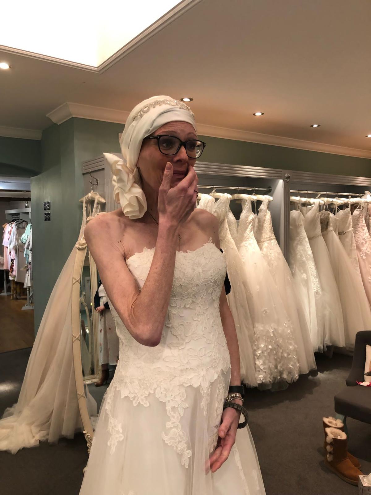 Jen Cooper in her wedding gown. (Courtesy of <a href="https://twitter.com/bcoops_online">Ben Cooper</a>)