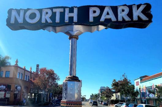The heart of North Park in San Diego is at the corner of University Avenue and 30th Street. (Jim Farber)