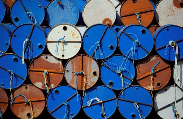 Oil barrels are pictured at the site of Canadian group Vermilion Energy in Parentis-en-Born, France, on Oct. 13, 2017. (Regis Duvignau/Reuters)