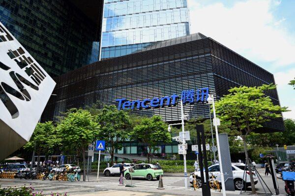 The Tencent headquarters in Shenzhen, in Guangdong province, China, on May 26, 2021. (NOEL CELIS/AFP via Getty Images)