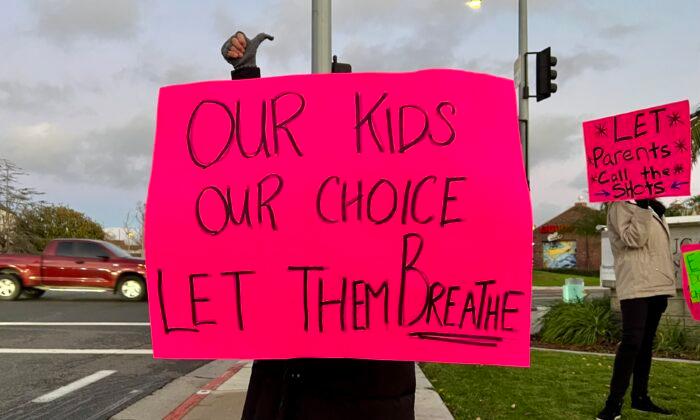 Parents, Teachers Protest Newport-Mesa Unified Mask, Vaccine Mandates