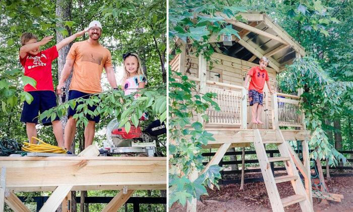 Dad Stuck at Home During COVID Builds Tree Fort for Kids—Then It Turns Into State-Wide Business