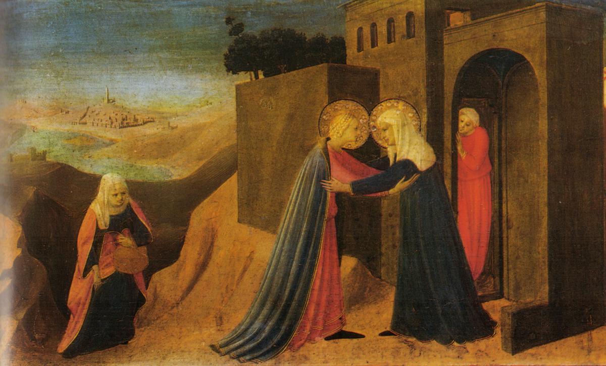 “Visitation” (1430s) by Fra Angelico. Diocesan Museum in Cortona, Italy. (Public Domain)