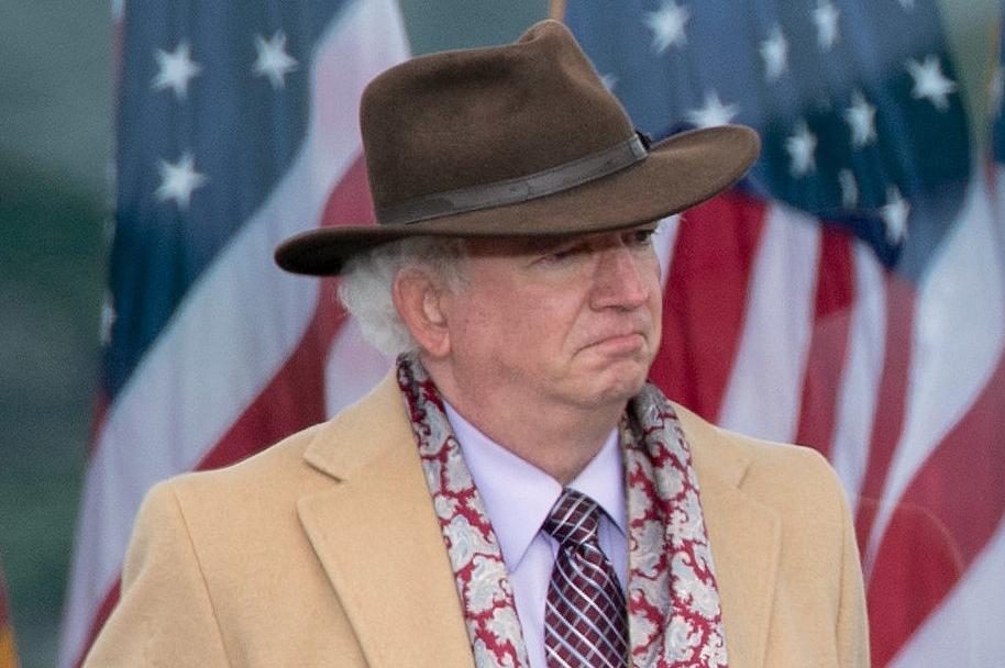 John Eastman at the Ellipse, near the White House, on Jan. 6, 2021. (Brendan Smialowski/AFP via Getty Images)