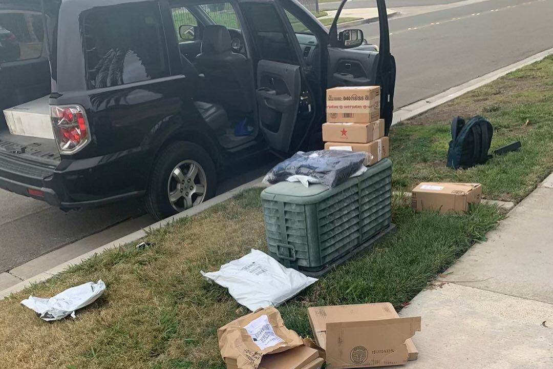 Anaheim Police Officer Saves Packages From Porch Pirates