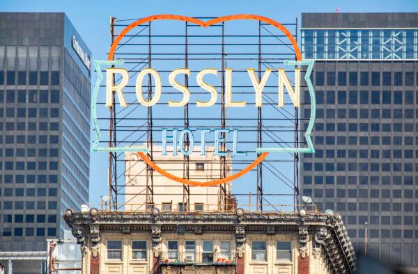 The Rossyln Hotel in Los Angeles on June 6, 2021. (John Fredricks/The Epoch Times)