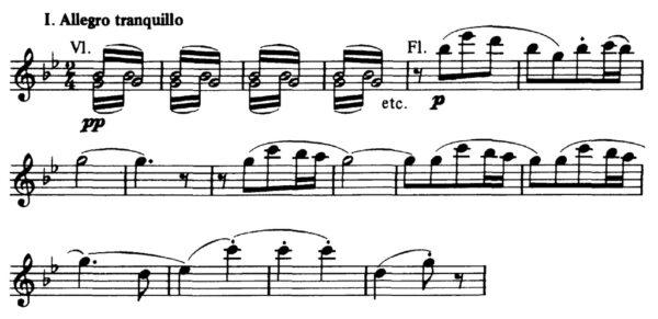 A few bars from "Dreams of a Winter Journey," Allegro tranquillo (G minor). (Public Domain)