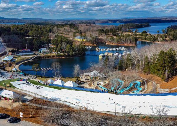 SnowMagic of East Stroudsburg, Pennsylvania, created the snow for the License to Chill Park at Margaritaville Resort at Lanier Islands, Georgia. (SnowMagic)