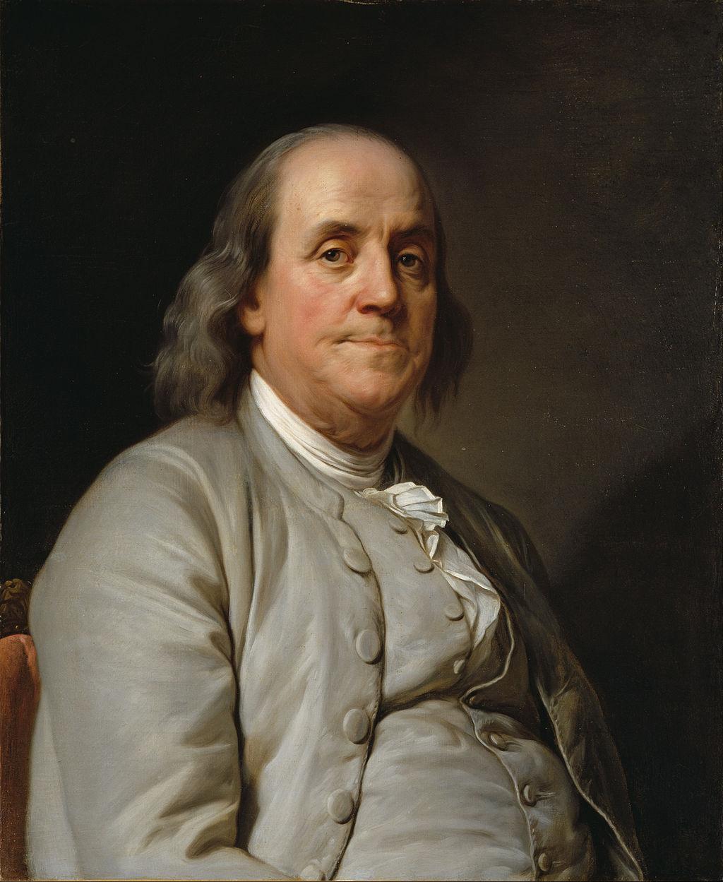 "Benjamin Franklin," circa 1785, by Joseph Siffrein Duplessis. (Public Domain)