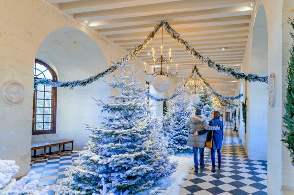 Christmas decorations at Château de Chenonceau. (JC Coutand)