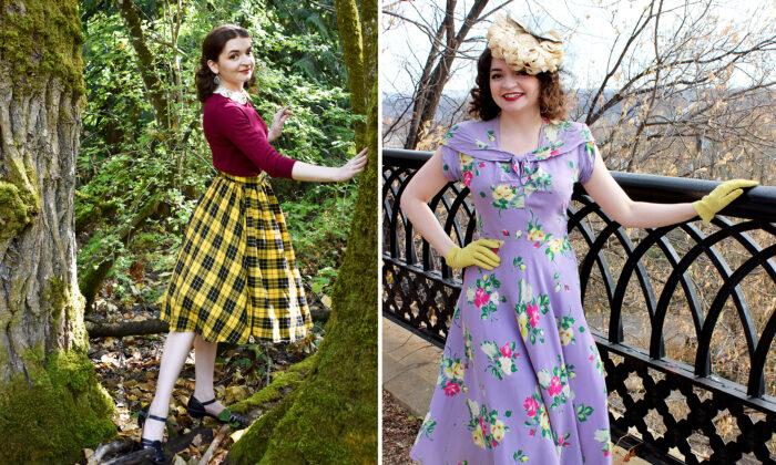 Woman Becomes 1950’s Vintage Fashionista by Buying Economical Dresses at Thrift Shops