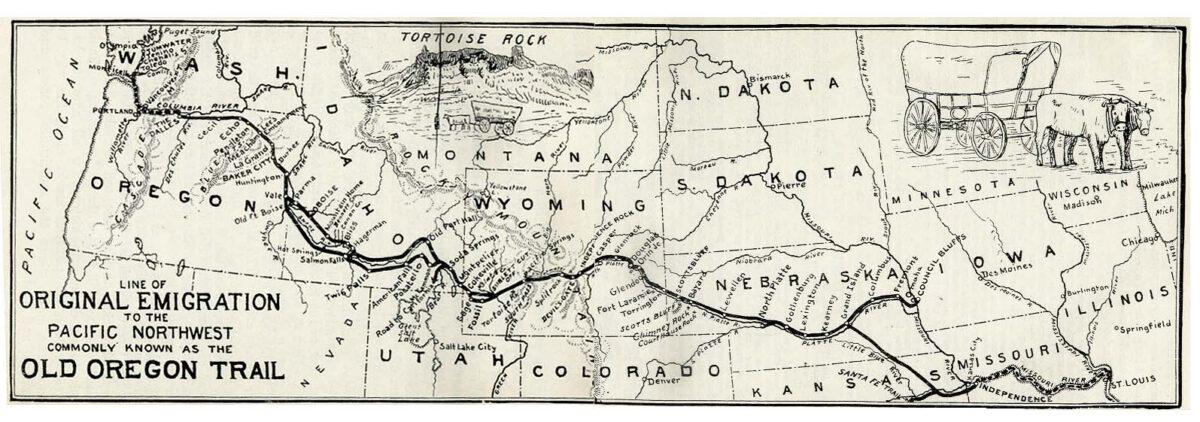 Oregon Trail map, 1907. (Public Domain)