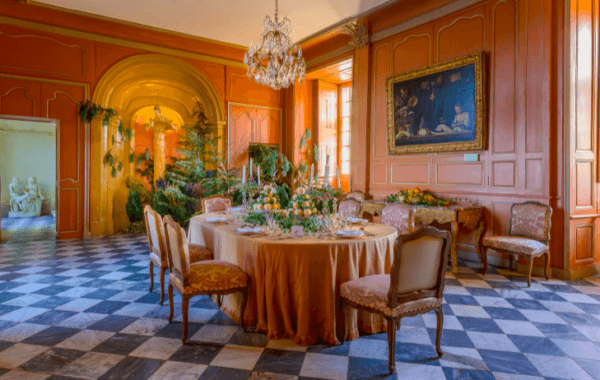 The table is set for Christmas at Château de Villandry. (ADT Touraine/JC-Coutand)