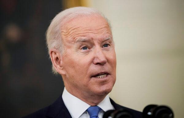 President Joe Biden speaks about the Omicron coronavirus variant in the State Dining Room of the White House on Dec. 21, 2021. (Getty Images)