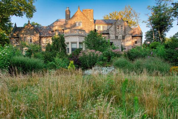 The mansion and accompanying Stoneleigh Gardens in Villanova, Pa., are protected by the Natural Lands Trust. (Courtesy of David Korbonitis)