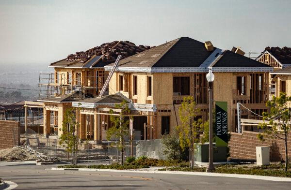 A housing development under construction in Irvine, Calif., on Feb. 16, 2021. (John Fredricks/The Epoch Times)