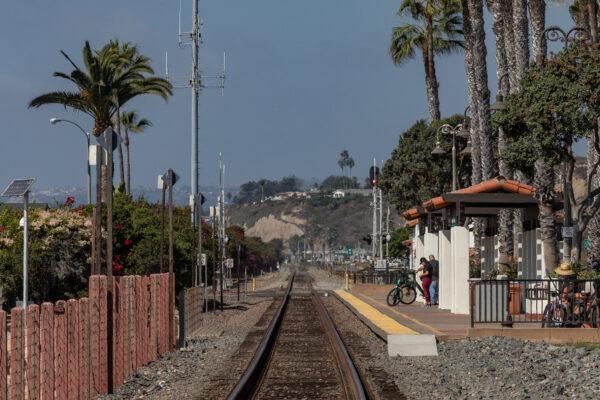 Railway track in San Clemente, Calif., on Oct. 20, 2020. (John Fredricks/The Epoch Times)