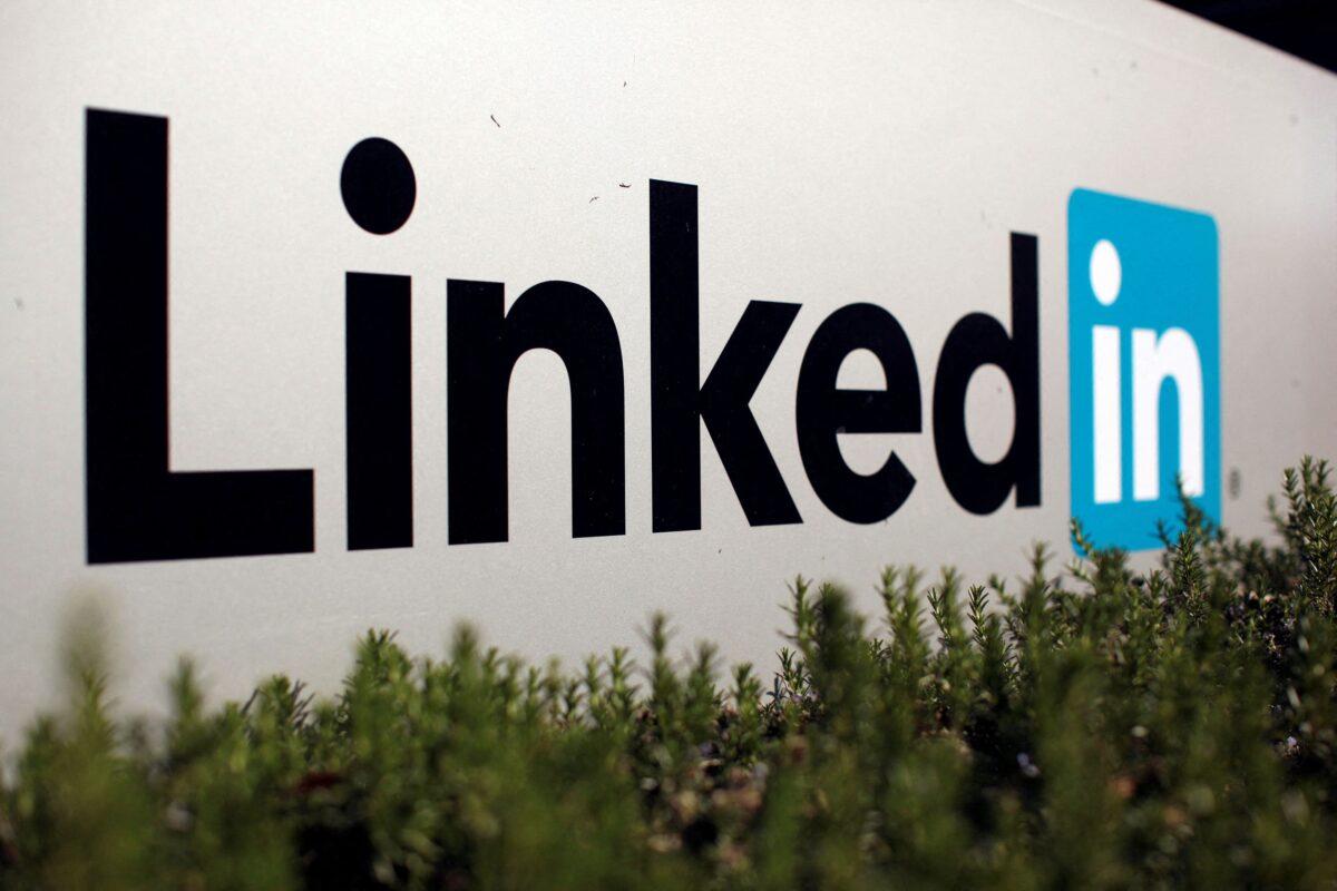 The logo for LinkedIn Corporation is shown in Mountain View, Calif., on Feb. 6, 2013. (Robert Galbraith/Reuters)