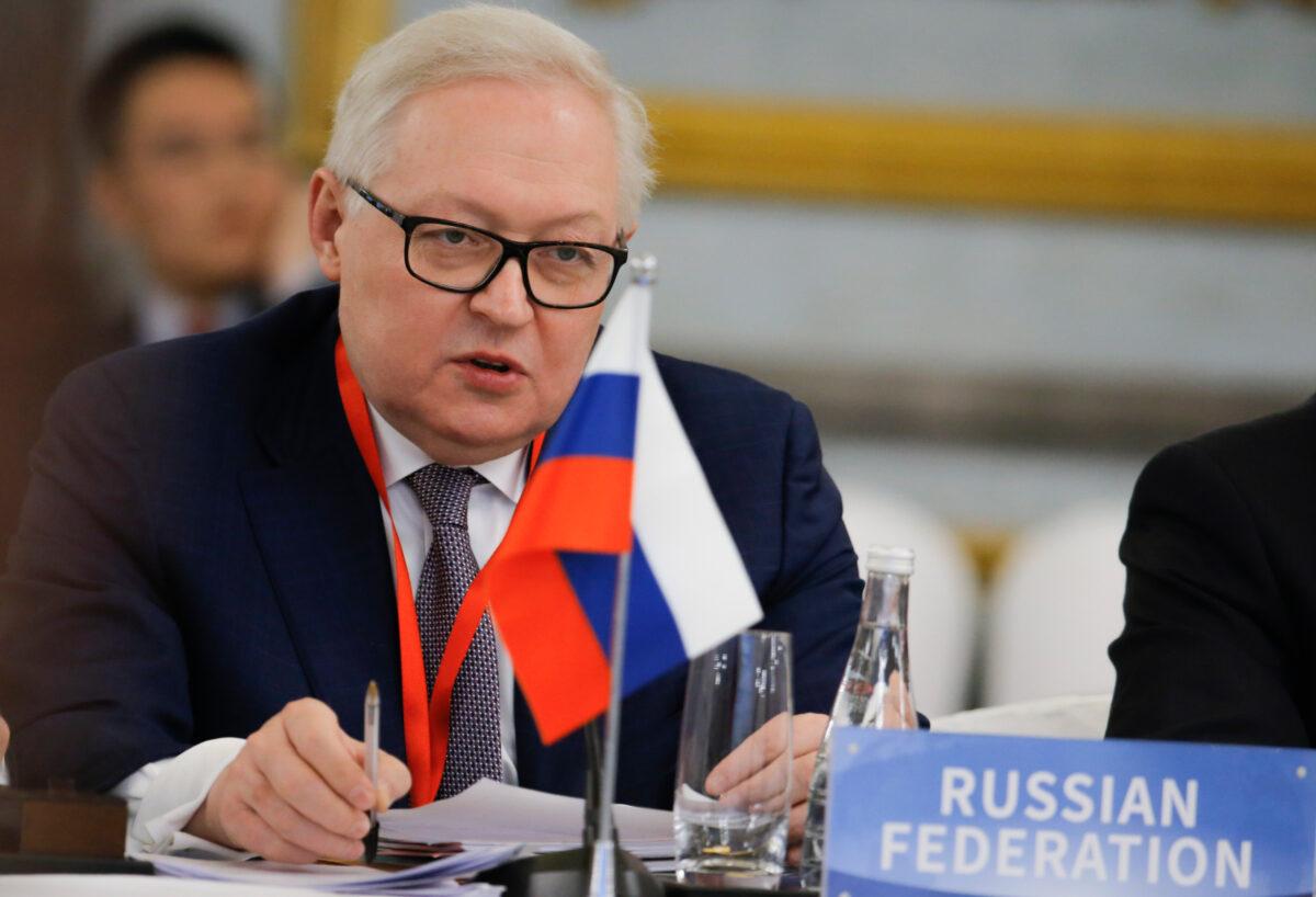 Russia's Deputy Foreign Minister and head of delegation Sergei Ryabkov attends a Treaty on the Non-Proliferation of Nuclear Weapons (NPT) conference in Beijing, China, on Jan. 30, 2019. (Thomas Peter/POOL/AFP via Getty Images)