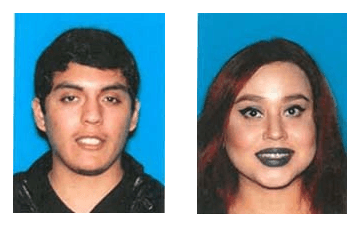 Police asked the public for help Dec. 27, 2021, in finding a Sun Valley couple, Luis Avalos (L) and Arely Anaya (R), who are under investigation for alleged neglect of their three children and narcotics abuse. (Courtesy of Los Angeles Police Department)